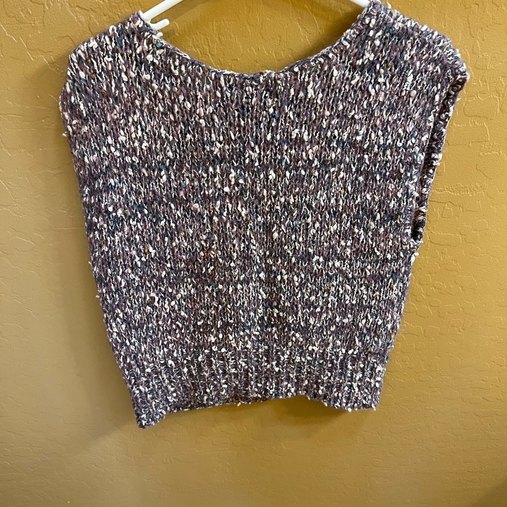 Stylish Speckled Knit Crop Sweater